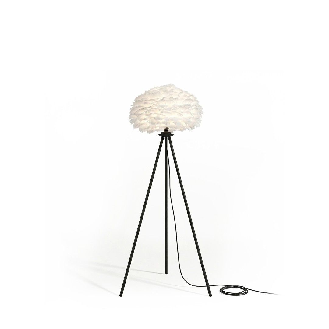 Floor Lamp HLL30012B-1 E27 FEATHER | Teak World